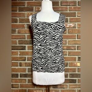 Tricotto Large Animal Print Tank Shell Top